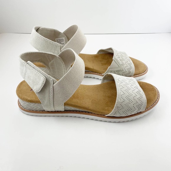 Bobs by Skechers Desert Kiss/Off white w/ Memory Foam Slingback Sandal US 10 - Picture 3 of 10